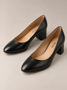 Giày cao gót đen 5 cm Đế Êm